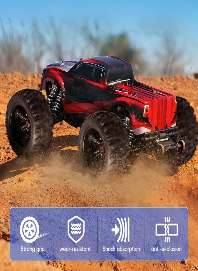 AllinRC Pre-Glued Monster Truck Wheels and Tires with 17mm Hex Hubs for 1/8 Scale Brushless Traxxas E-Revo Maxx Redcat Landslide XTE (4PCS) - Image 3